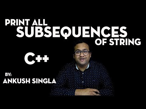 How to Print All Subsequences Of String? | Subsequence Of String Using Recursion| ‪@CodingNinjasIndia‬