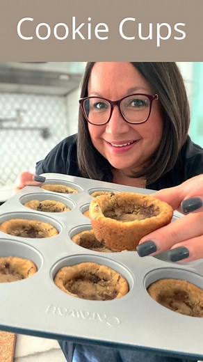 Collin Morgan on Instagram: "Take store-bought cookie dough and make fillable cookie cups in a muffin tin! 😋🍪 It’s SO easy! More details in our bio link. @bettycrocker @hersheys @nestle #dessert #recipes #dessertrecipes #foodhack #hip2save"