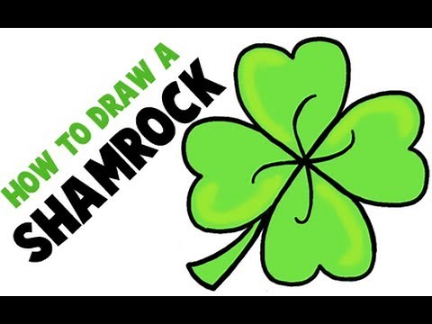 How to Draw a Shamrock or Four Leaf Clover for Saint Patrick's Day