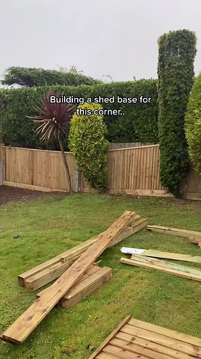 Garden Shed Base Progress | Shed Base Grid and Gravel Setup