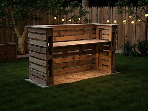 DIY Pallet Bar Plans – 48x40 Inch Outdoor Bar Blueprint, Backyard Patio PDF Download - Etsy