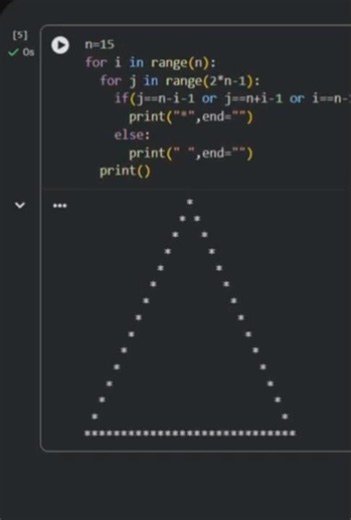 Can You Print This Hollow Pyramid Pattern in Python? ‪@code‬ #shortvideo