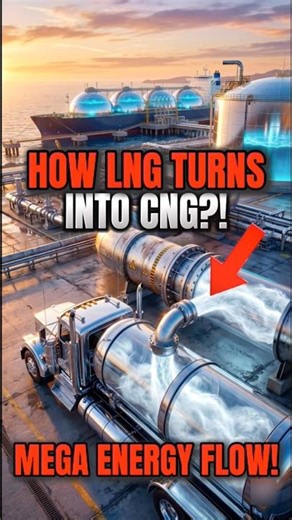 How LNG GAS Turns CNG?!😱 #shorts #ocean #lng #cng