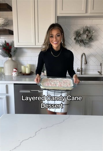 Layered Candy Cane Dessert for Festive Gatherings
