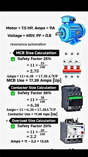 BREAKER, CONTACTOR AND OVERLOAD RELAY CALCULATION