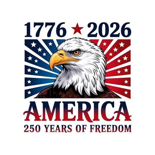 America 250 Years of Freedom PNG | 1776–2026 Bald Eagle Design | Patriotic USA Independence Day Clipart | Fourth of July Printable - Etsy