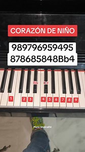 Corazón de niño✨ #easy #piano #pianotutorial #pianolessons #pianomusicalite | Piano Musicalité