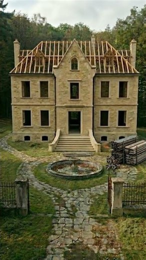 Turning Abandoned Ruins into a $10M LUXURY Castle 🤯 #shorts #mansion #architecture