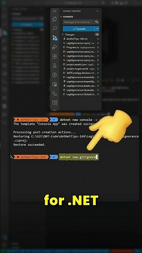 dotnet new gitignore is awesome