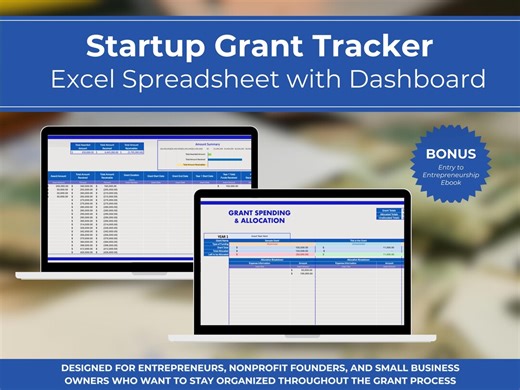 Grant Tracking Spreadsheet Excel | Nonprofit Funding Budget Dashboard (digital Download) - Etsy