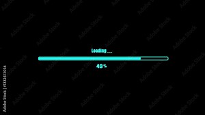 Processing bar with loading animation on a transparent alpha background.Abstract loading icon animation . loading bar animation. Abstract new fast loading bar icon animation background.
