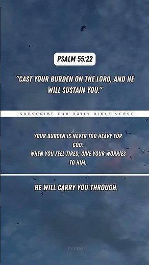 Give Your Burden to God | Psalm 55:22 | Short Bible Motivation #bibleverse