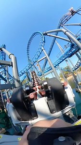 Back seat ride on Blue Hawk! | Theme Park Review