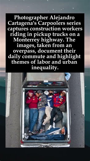 Carpoolers: The Overhead View of a Daily Commute in Monterrey #AlejandroCartagena #Carpoolers