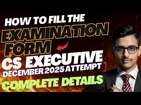How to fill Examination form | CS Executive | CS Professional . #youtube #icsi #cs