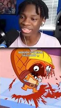 NOBODY IS SAFE IN THIS SHOW 😭 #reaction #trending #shorts #happytreefriends #funny