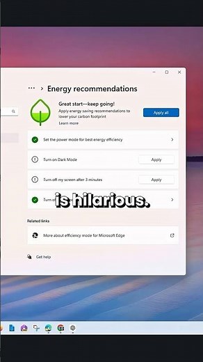 Windows 11 energy irony