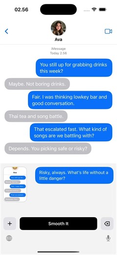 POV: You match her energy, set the plan, and keep the flirt fun 🎶 #rizz #gosmooth #dating #texting