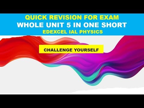 Last Minute Revision and Exam Traps I Edexcel IAL Physics I Paper 5 I Whole Unit 5 in 30 minutes