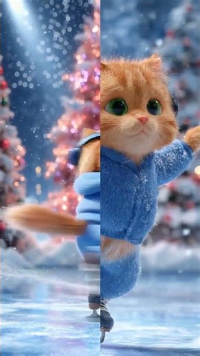 Cat JAZZY Ice Spin/ Fast Cartoon Music by Vlad Horunzhy