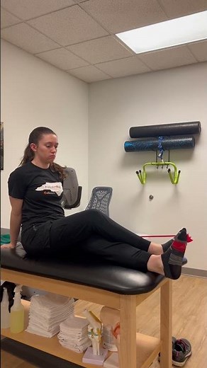 Banded ankle inversion in long sitting
