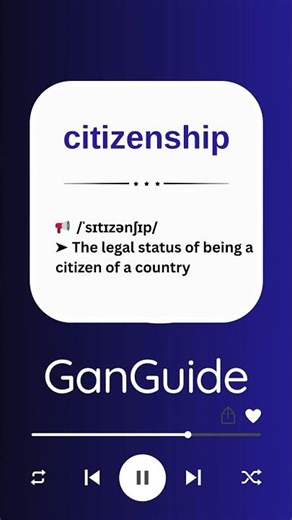 C1 English Word: CITIZENSHIP | Meaning & Pronunciation