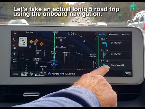 How to use the Ioniq 5 onboard navigation on an actual road trip