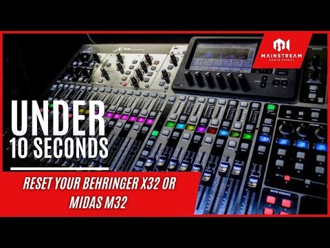 How to RESET the Behringer x32 Scene or console