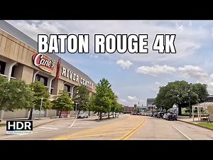 Driving 4K Baton Rouge Virtual Tour, LSU, Louisiana State Capitol || Baton Rouse, Louisiana