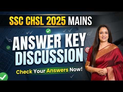 SSC CHSL 2025 MAINS | ANSWER KEY DISCUSSION | English With Rani Ma'am