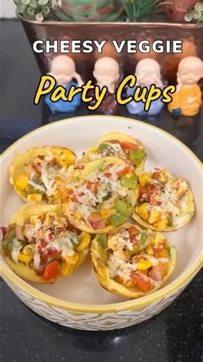 Kids Will Love These Cheesy Veggie Party Cups 🔥😋 #shorts