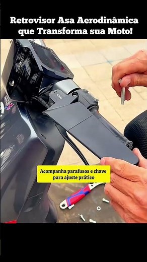 Retrovisor estilo asa aerodinâmica fácil de instalar!
