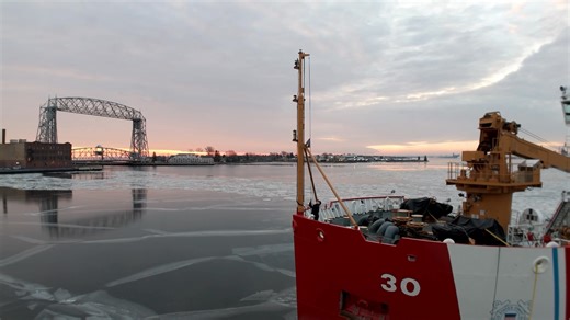 19K views · 309 reactions | Great Lakes Cutter Highlight! From sun up to sun down, no one works harder than the U.S. Coast Guard! U.S. Coast Guard Cutter Mackinaw WLBB 30 is one of the busiest cutters in the fleet, patrolling our waterways and ensuring safe passage for vessels in the Great Lakes and throughout the Maritime Transportation System! : Noah Lukan #CGMTS2025 #USCG #GreatLakes #QueenOfTheGreatLakes #IceBreaking | U.S. Coast Guard Great Lakes | Facebook
