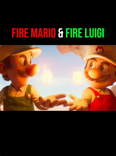 Fire Mario and Fire Luigi 🔥 #mario #luigi #marioandluigi #supermariogalaxymovie