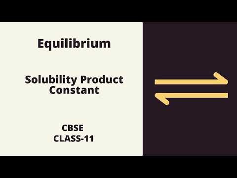 Relationship Between Solubility (S) and Solubility Product Kₛₚ Class 11 Chemistry CBSE (in English)