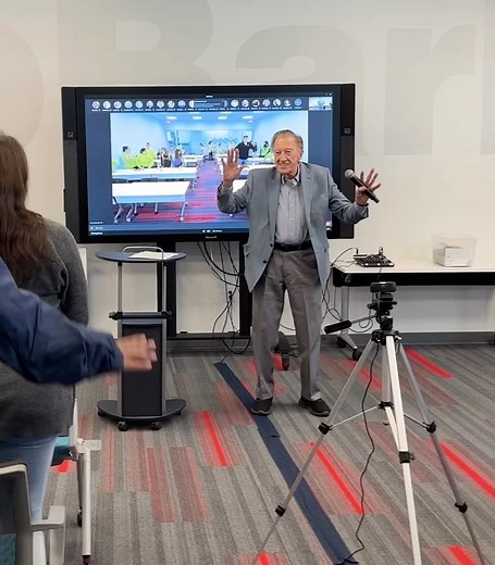 We were fortunate to hear from Bob this morning at our company meeting. He encouraged us to eat a healthy diet, exercise regularly and maintain a positive outlook on life. It’s definitely working for him, so we appreciated hearing his words of wisdom! | Bob Barker Company