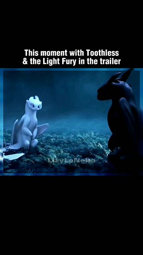 Adorable Toothless and Light Fury Trailer Scene