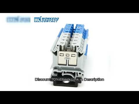 5Pcs UIK-16 DIN Rail Terminal Block Screw Installation, 16mm² Wire Electrical Connector, Universal F
