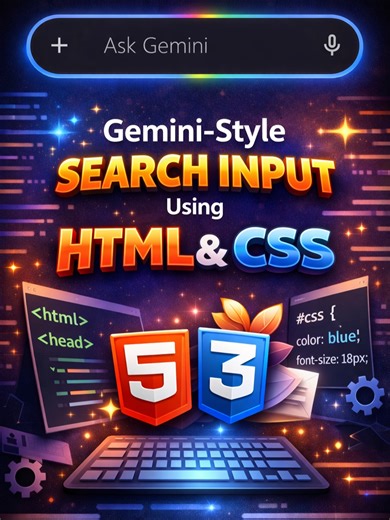 Gemini-Style Search Input Using HTML & CSS