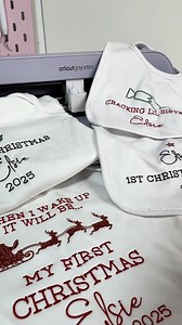 Easy personalised baby’s 1st Christmas gift idea! 🎅✨ We popped into John Lewis and found these gorgeous babygrows that are perfect for Cricut iron-on designs. Such an affordable and adorable DIY keepsake that’s easy to create for a baby’s 1st Christmas 🎄😍 . . . #cricutuk#cricut #christmascrafts #giftidea #crafts #baby | Cricut
