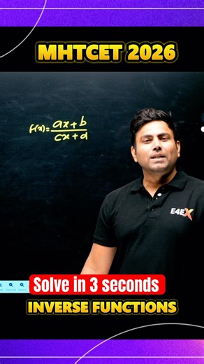 🚀 Inverse Function Question Solved in Just 3 Seconds! #mhtcet2026