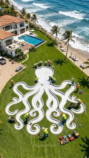 Luxury Backyard Transformation: Giant Octopus Pool 😍