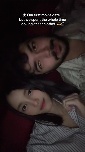 ★ Our first movie date… but we spent the whole time looking at each other. 🫶🎬