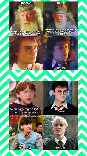 Book vs Movie Dumbledore & Draco’s “AirPods” Wisdom 😂#shorts #meme #harrypotter