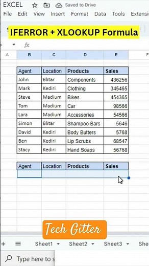IFERROR + XLOOKUP Formula in Excel