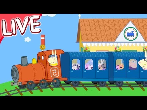 Peppa Pig 🚂 ALL TRAIN FULL EPISODES 🚂 Kids Videos LIVE 🔴