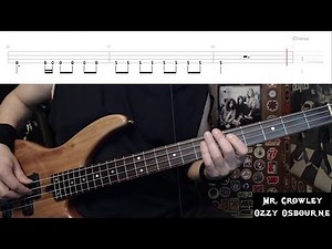 Mr. Crowley by Ozzy Osbourne - Bass Cover with Tabs Play-Along
