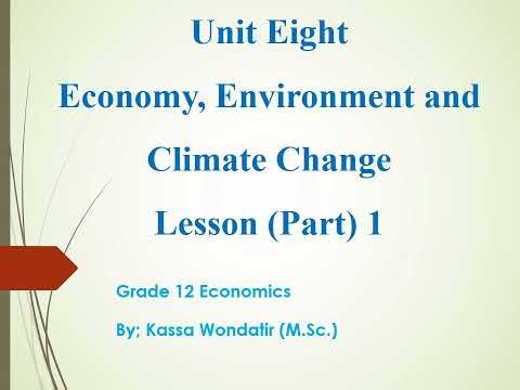 Grade 12 Economics Unit 8 - Lesson 1