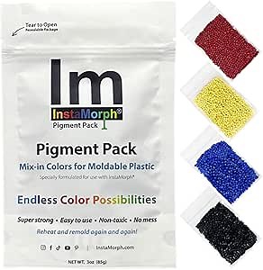 InstaMorph Mix-in Colors for Moldable Plastic | Colors for Thermoplastic Beads, Meltable Polymorph Pellets | Colors for Modeling Compound for DIY Crafts, Sculpting, Cosplay Accessories