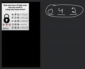 This lock has a 3-digit code. Can you crack it using only these... | Filo